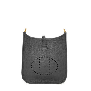 Hermès Evelyne 16 Black Clemence GHW