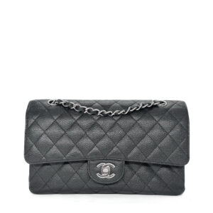 Chanel Classic Medium Black Caviar SHW