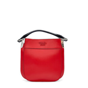 Prada Small Margit Bag in Magenta Red Calfskin