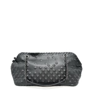 Bottega Veneta Intrecciato Trim Studded Shoulder Bag