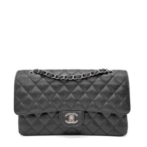 Chanel Classic Medium Black Caviar SHW