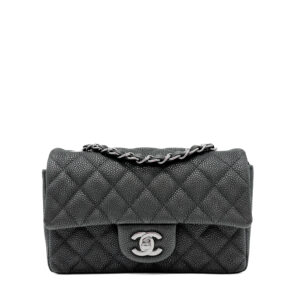 Chanel Mini Rectangular Black Caviar SHW