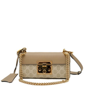 Gucci Padlock Canvas With Leather Trim
