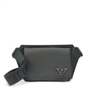 Louis Vuitton Aerogram Takeoff Sling Bag Black Leather
