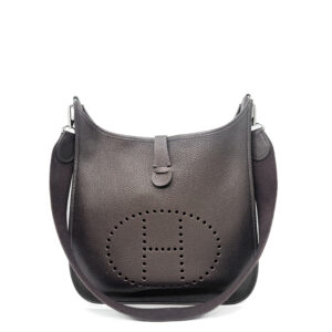 Hermès Evelyne GM Moka Clemence PHW