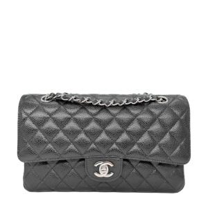 Chanel Classic Medium Black Caviar SHW